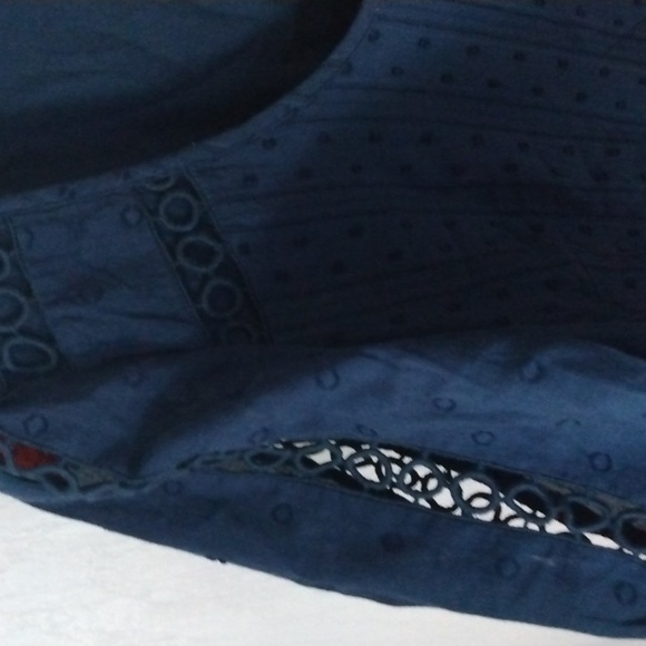 Loft Mixed Media Scoop Neck Swing Dress Size 6 NEW WITH TAGS - Picture 4 of 7